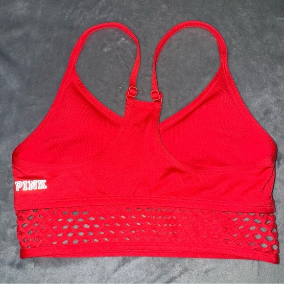 Victoria’s Secret PINK Ultimate Lightly Lined Sports Bra Size Medium Red - Picture 4 of 8